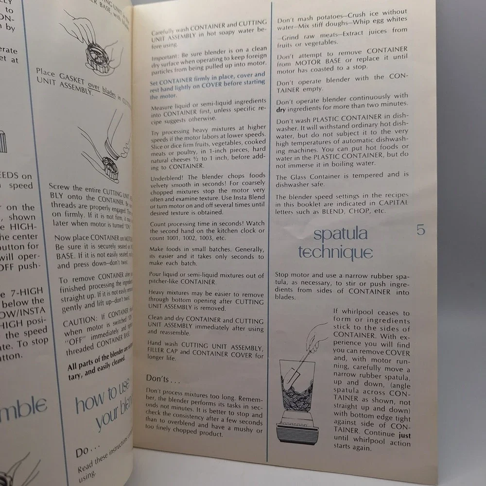 Sears Blender Instructions and Recipes Vintage Booklet Model 400.829500‎